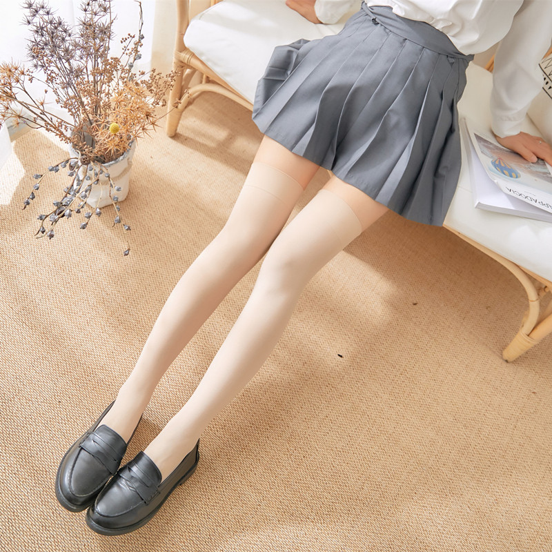 Department Of Spring And Autumn Three-slip Socks Knee Socks Tall Canister Female College Wind Half Thigh Stockings Stockings